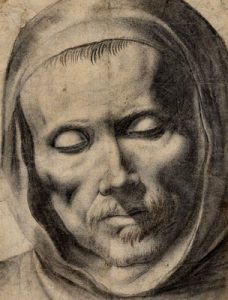 Francisco de Zurbarán (1598-1664)  Head of a monk, 1625-40, źródło: britishmuseum.org