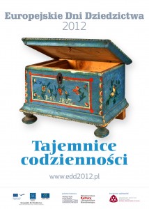 Plakat zapowiadający Europejskie Dni Dziedzictwa, źródło:edd2012.pl