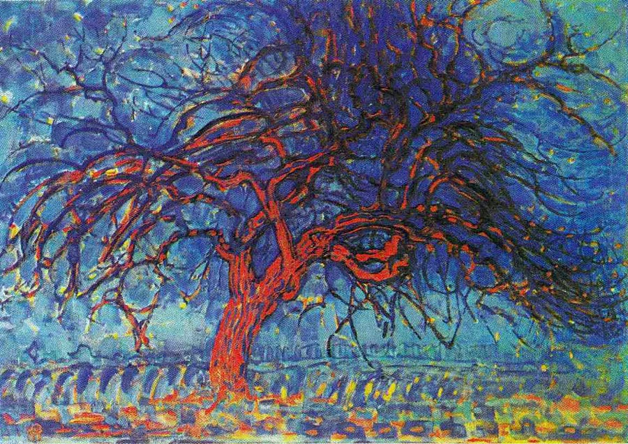 Piet Mondrian, Czerwone drzewo, olej na płótnie, źródło: Gemeentemuseum,