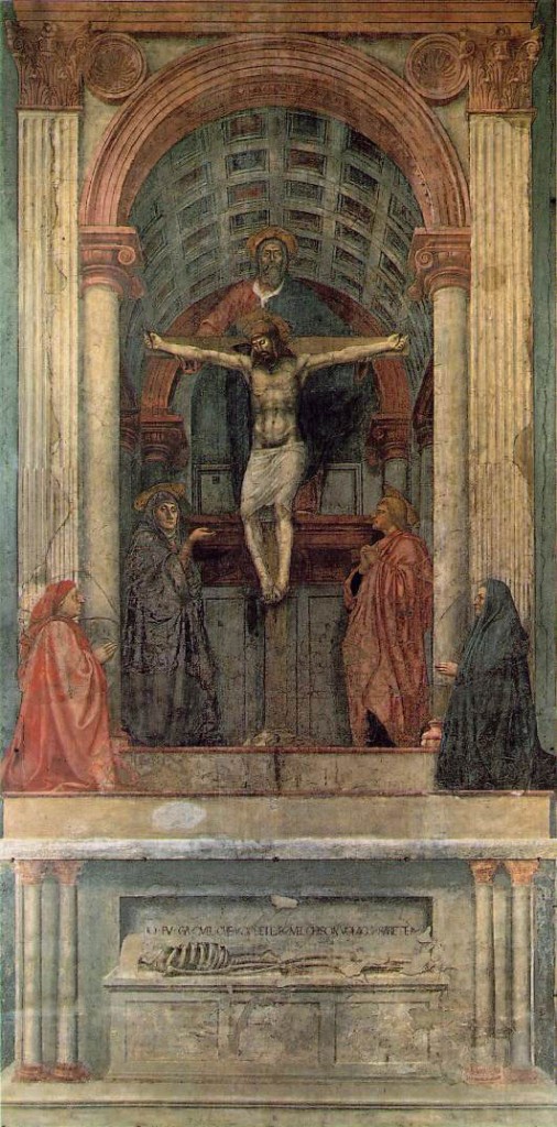 Masaccio, Trójca Święta, źródło: masaccio.net