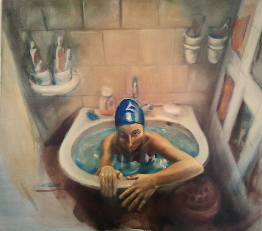 Júlia Végh, „Uczucie”(‘Feeling’)150 x 130 cm; olej na plótnie; 2012.źródło:www.studentartworks.com