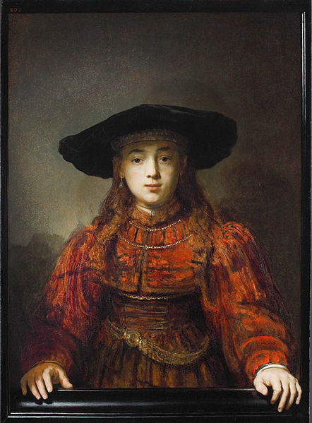 Rembrandt, Dziewczyna w ramie, 1641 rok, Zamek Królewski w Warszawie