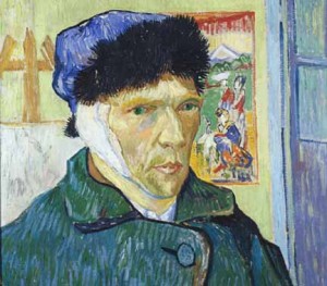 Vincent van Gogh, "Autoportret z zabandażowanym uchem", 1889. Źródło: National Gallery