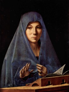 Antonello da Messina, "Virgin Annunciate", ok. 1476. Źródło: Galleria Regionale della Sicilia, Palermo