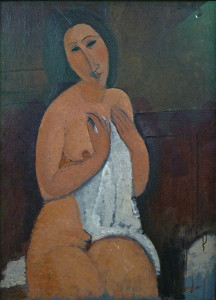 Amadeo Modigliani, Akt siedzący, 1917