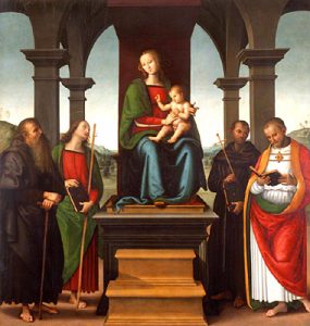  Perugino, Madonna z Dzieciątkiem i świętymi, © Hood Museum of Art