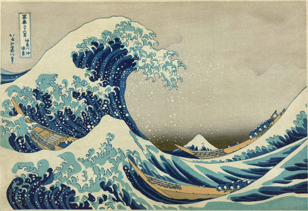 Hokusai Katsushika - Wielka fala w Kanagawa (1829-1832)