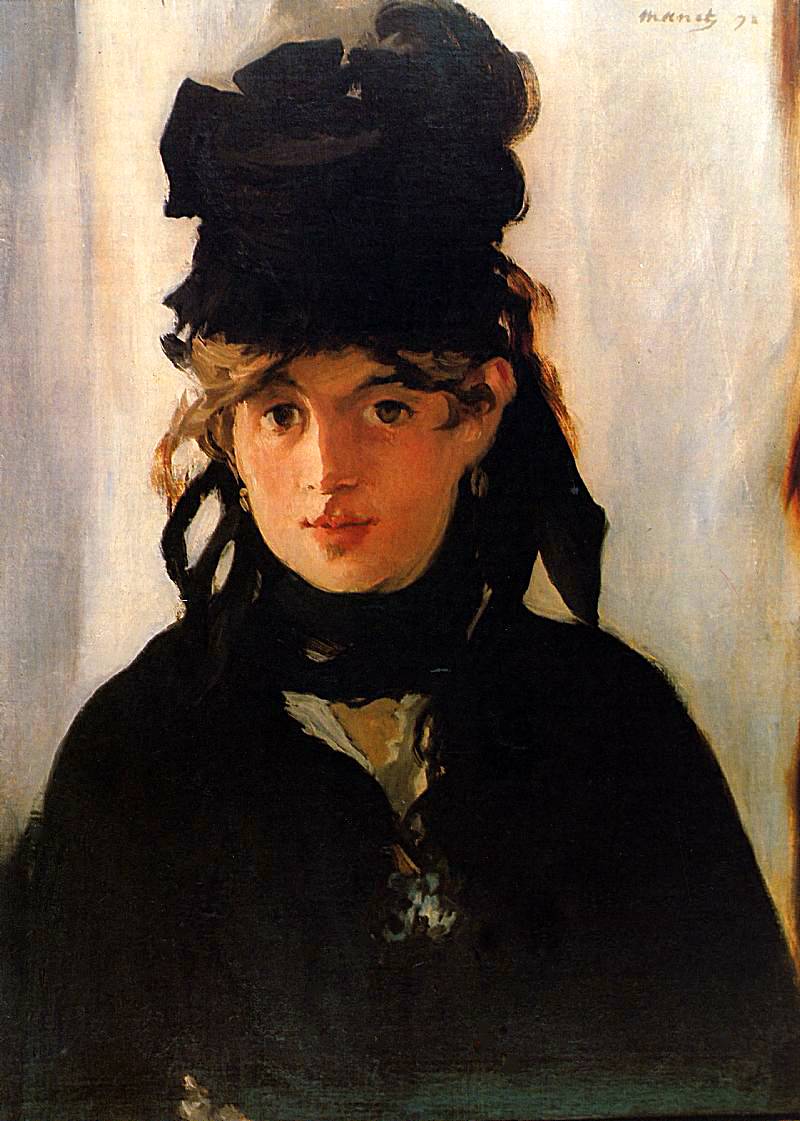 Eduardo Manet, Portret Berthe Morisot z bukietem fiołków, 1872, z kolekcji Musée d'Orsay, Paris