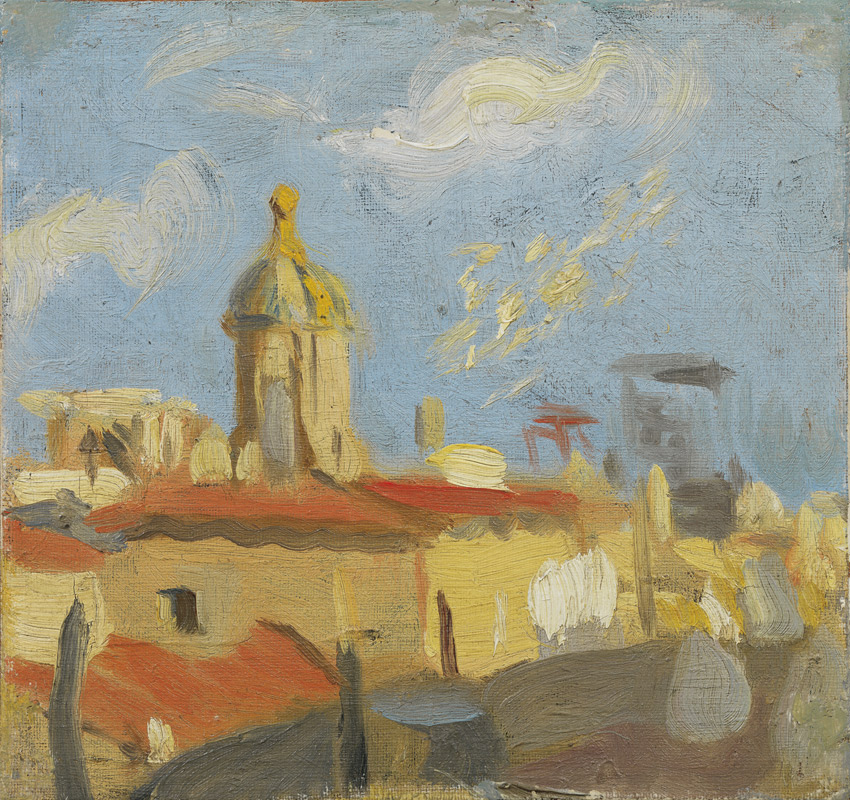 Pablo Picasso, Dachy i kościół Św. Marty, 1900, źródło: Muzeum Picassa