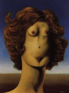  René Magritte "Rape" (1934), źródło: Metropolitan Museum of Art