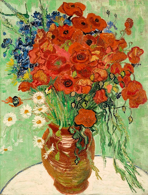 Vincent van Gogh, Vase with Daisies and Poppies, 1890, źródło: Sotheby's