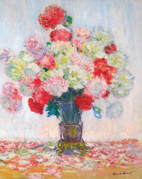 Claude Monet, Vase de pivoines, 1882, źródło: Sotheby's
