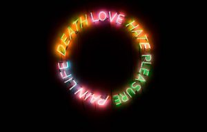 Bruce Nauman, Life, Death, Love, Hate, Pleasure, Pain. All the World’s Futures, Venice Biennale, źródło: Christie's