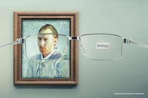 Reklama okularów Kleoptic, zmienić impresjonizm w hiperrealizm, źródło: keloptic com