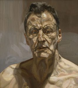 Lucian Freud, Reflection (Self-Portrait), 1985, źródło: National Portrait Gallery