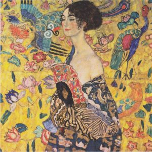 Gustav Klimt, "Lady with fan", 1918