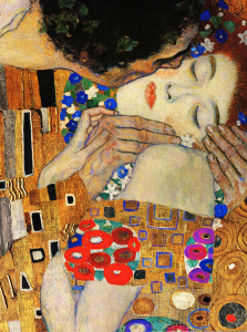 Gustav Klimt, "Pocałunek", 1907-1908, detal