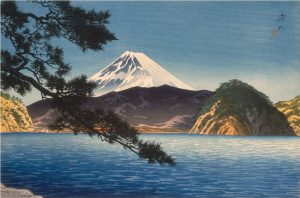  Itō Shinsui, "Góra Fuji widziana z Mitohamy", 1938, źródło: Materiały prasowe Muzeum Reitberg