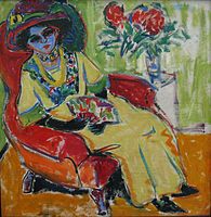 Ernst Ludwig Kirchner, Siedząca dama (Dodo), 1907