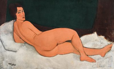 Amedeo Modigliani, Nu couche (sur le cote gauche), 1917, Sotheby's