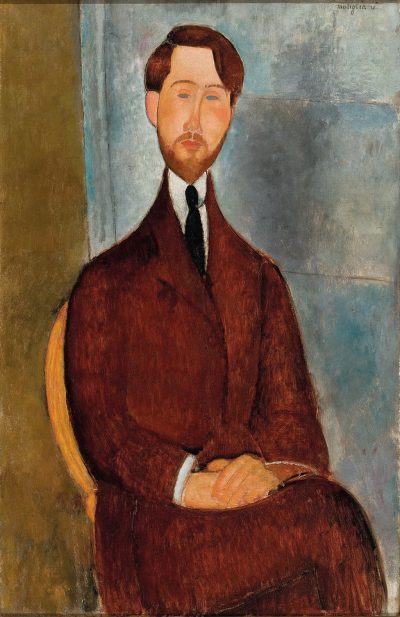 Amedeo Modigliani, portret Leopolda Zaborowskiego, 1916-1919; źr. masp.org.br / rynekisztuka.pl