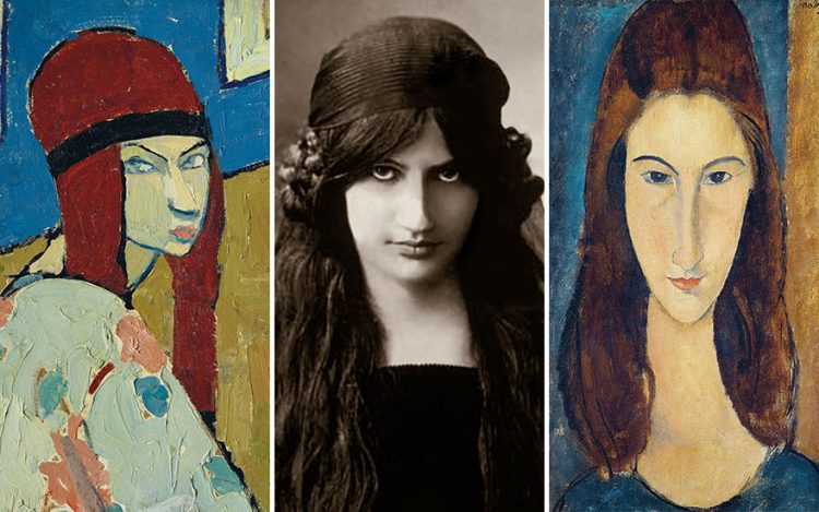 Jeanne Hebuterne na: autoportrecie z 1917; fotografii z 1916; portrecie Amadeo Modiglianiego z 1919