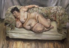 „Benefits Supervisor Sleeping” Lucian Freud: Źródło: National Portrait Gallery