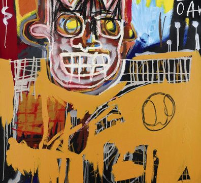 Jean-Michel Basquiat „Orange Sports Figure" ; Źródło: Dom Aukcyjny Sotheby's