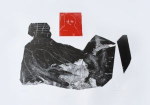 Konrad Nykiel, "Struktura", linoryt, 100x70 cm, Źródło: ArtPower