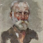 Witold Wojtkiewicz(1879-1909) Studium głowy starca(1901) sygn.dat.l.d. olej, płótno/tektura, 18x12 cm, źródło: ryneksztuki.pl