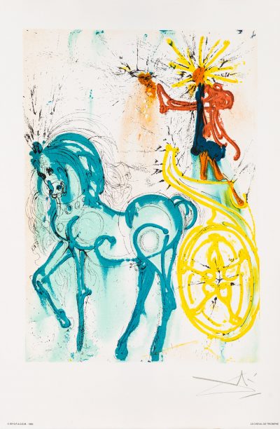 Salvador Dali Le Cheval de Triomphe z teki "Les Chevaux de Dali", 1983; Face To Face Art