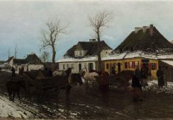 Maksymilian Gierymski, Zima w małym miasteczku, 1872, fot. Pracownia MNK