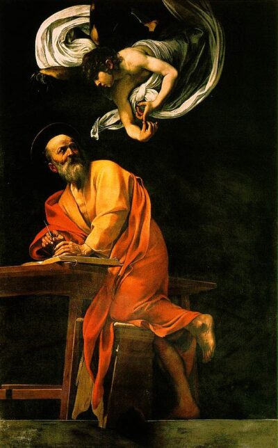 Caravaggio “Święty Mateusz i anioł” 